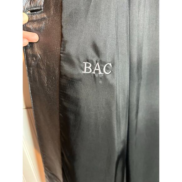 Dero by Rocco D'Amelio Women's metallic black, Leather Long Coat, M the matrix - Picture 13 of 13